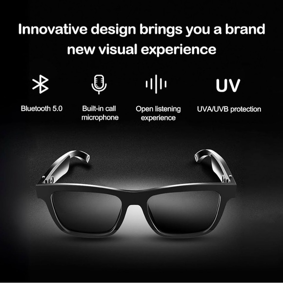 SOLD! Smart Bluetooth Glasses - Black - Picture 1 of 10